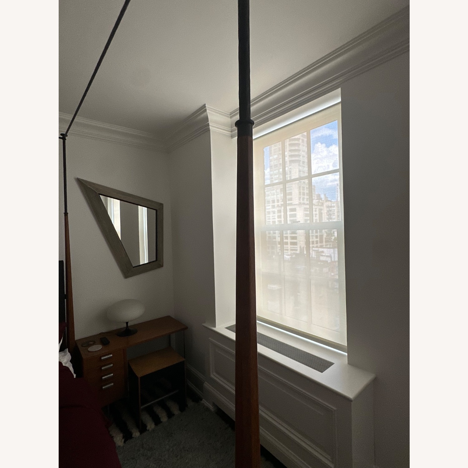 Rose Tarlow Walnut and Iron Four Poster Bed, King - image-8