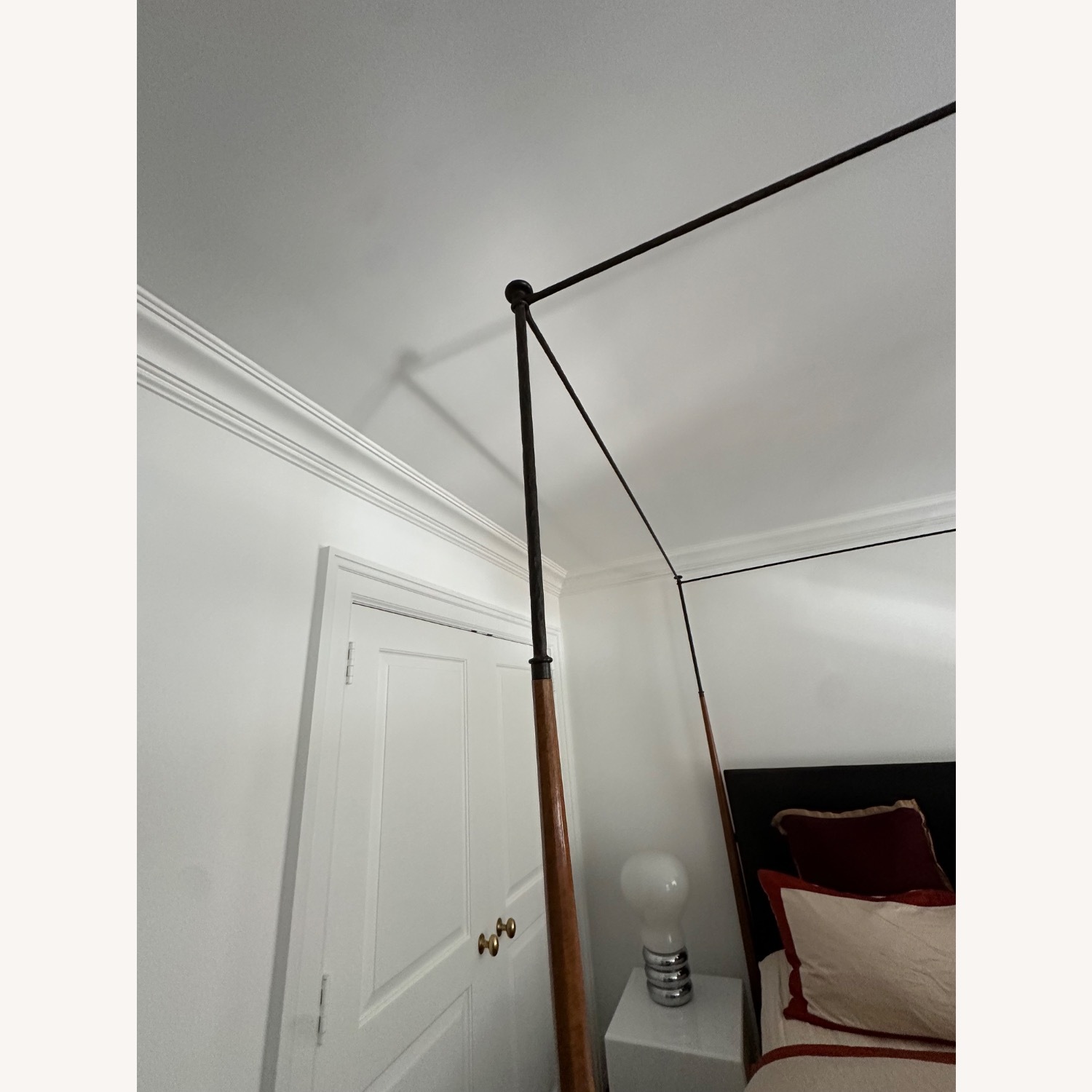 Rose Tarlow Walnut and Iron Four Poster Bed, King - image-3