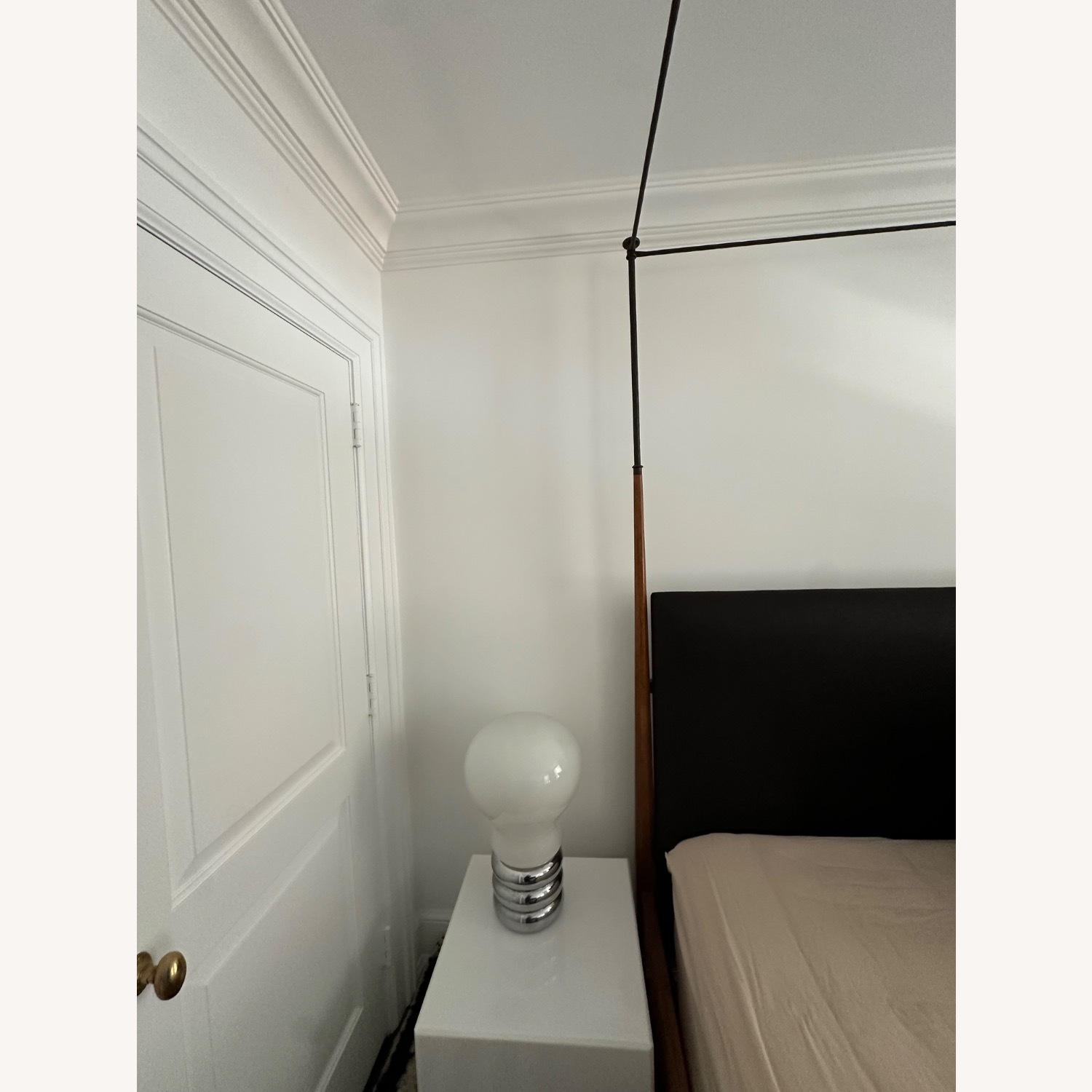 Rose Tarlow Walnut and Iron Four Poster Bed, King - image-4