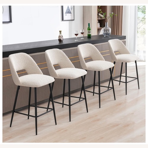 Used Amazon Boucle 27” Barstools for sale on AptDeco