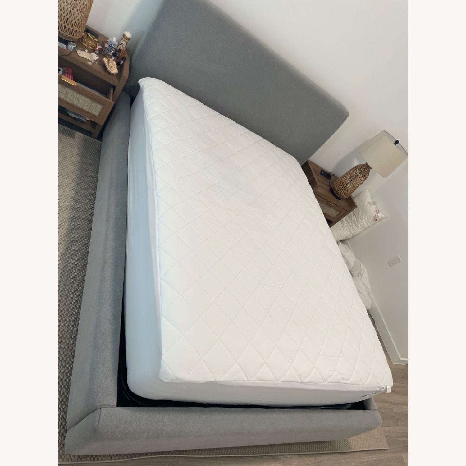 West Elm Gray Bed - image-3