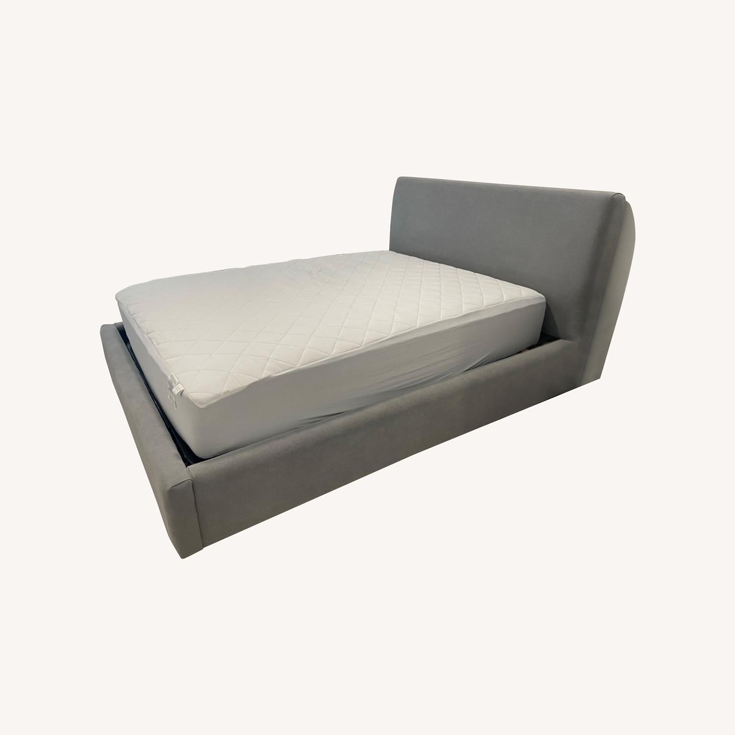 West Elm Gray Bed - image-0