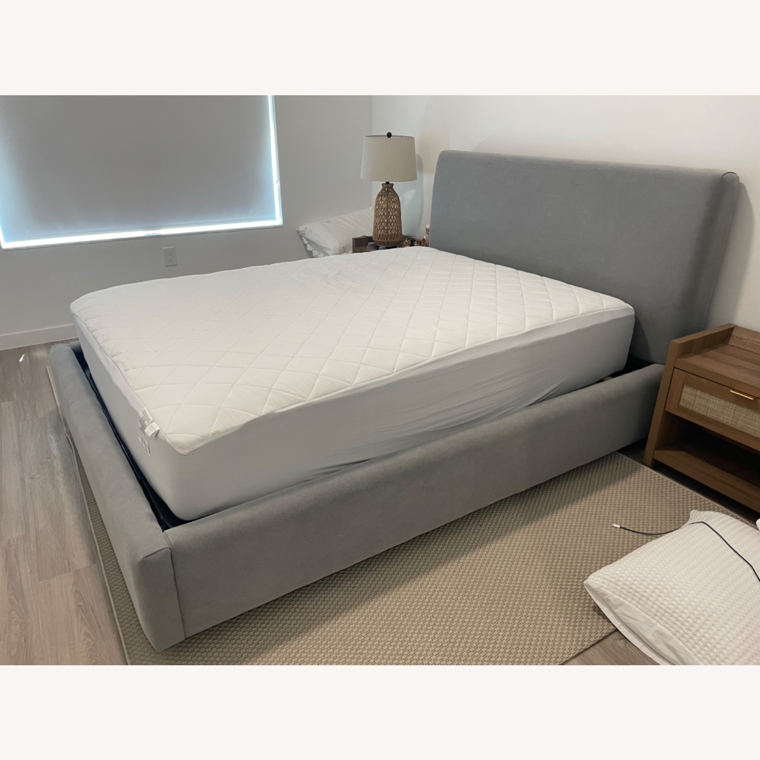 West Elm Gray Bed - image-1