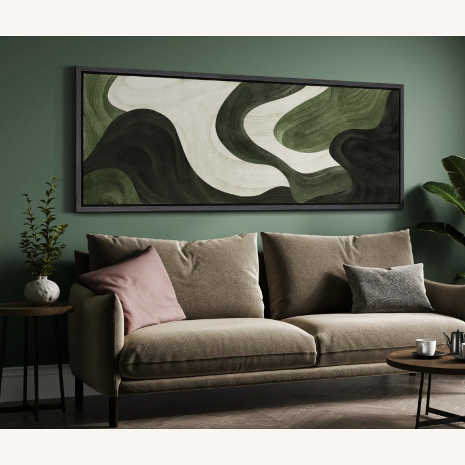 Wayfair Abstract Green Wall Art - image-2