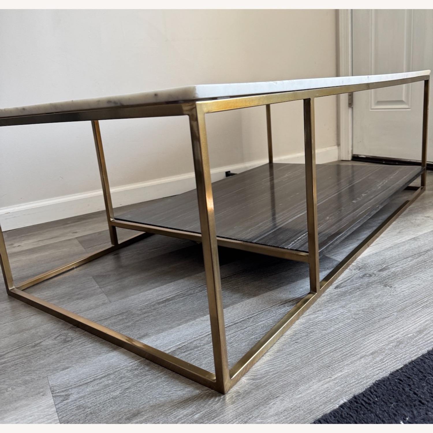 CB2 Two-Toned Tiered Marble Coffee Table - image-7