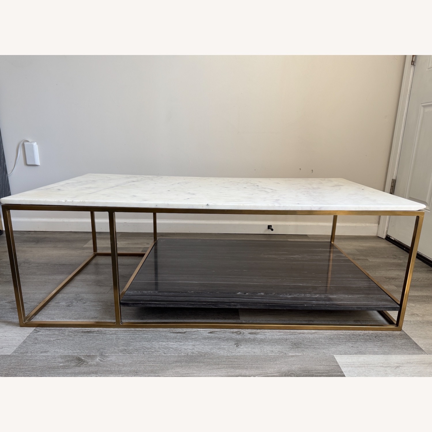 CB2 Two-Toned Tiered Marble Coffee Table - image-13