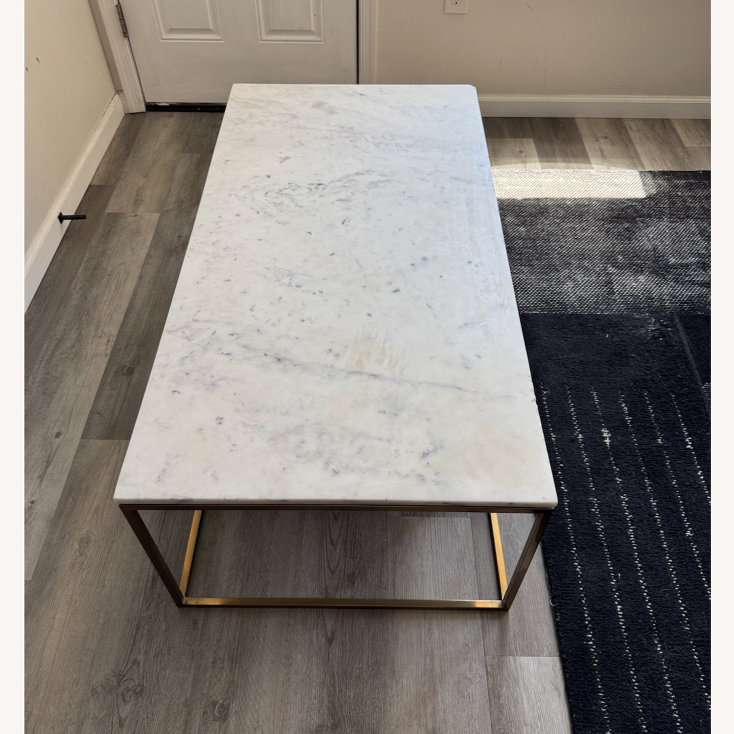 CB2 Two-Toned Tiered Marble Coffee Table - image-8