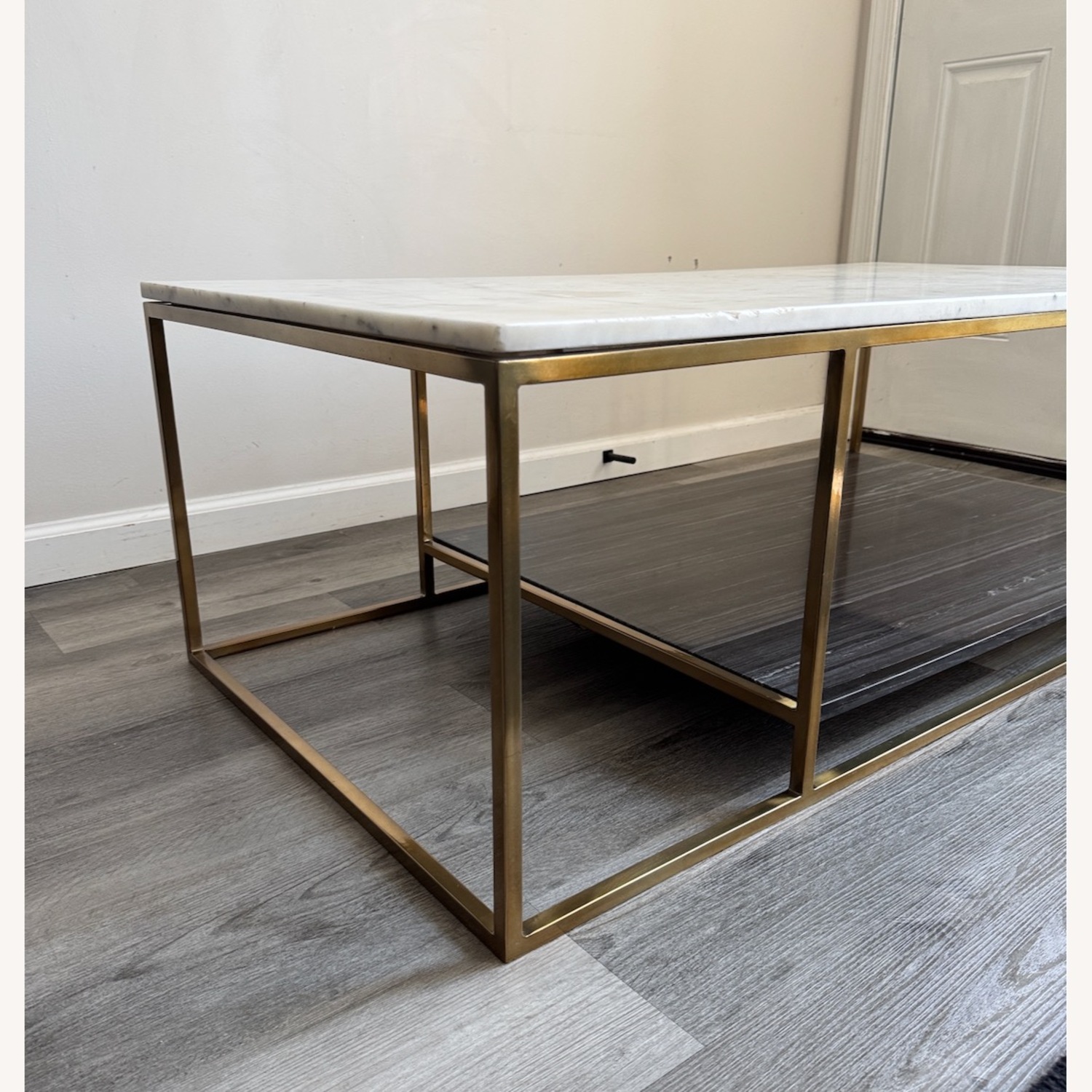 CB2 Two-Toned Tiered Marble Coffee Table - image-12