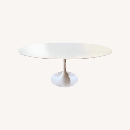 Used Eero Saarineen Oval Artificial Marble Table 78" for sale on AptDeco