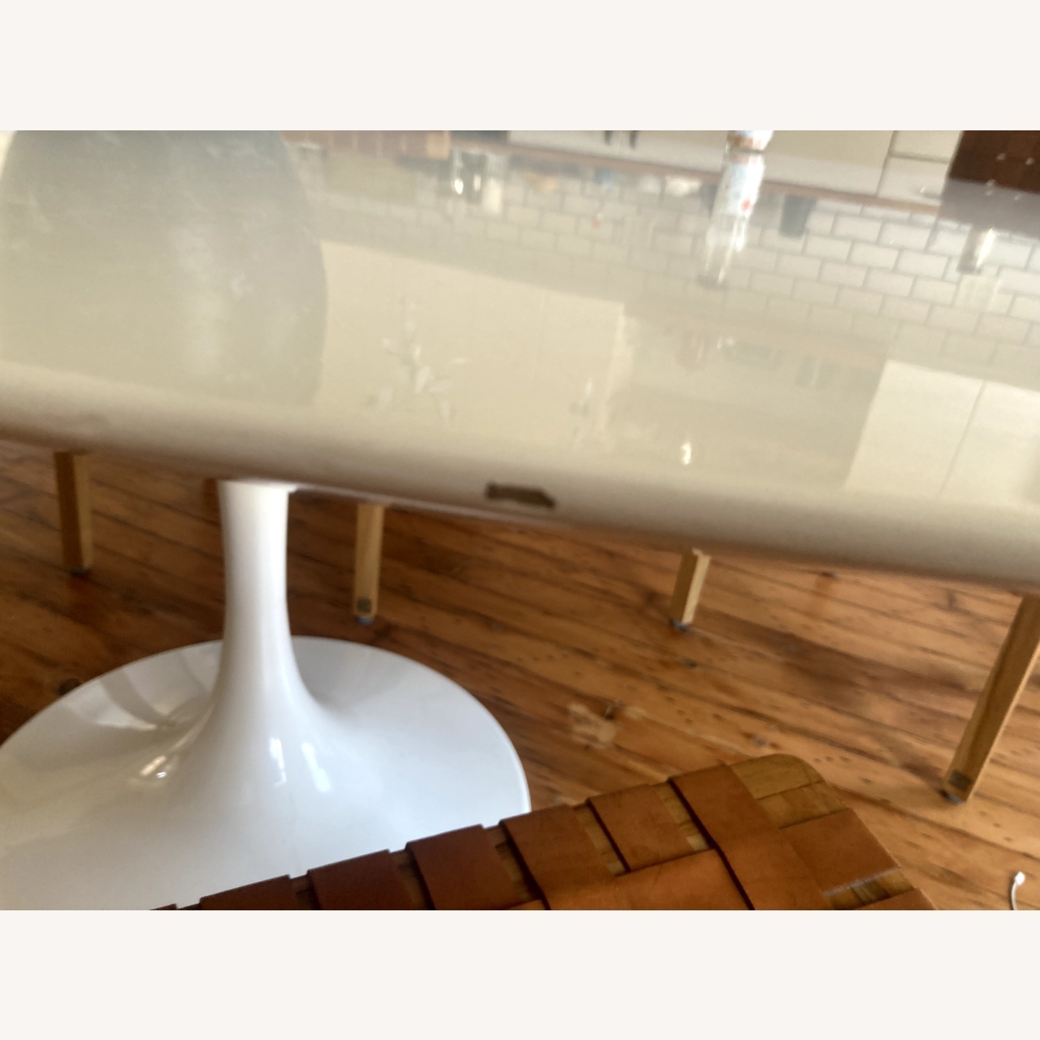 Eero Saarineen Oval Artificial Marble Table 78" - image-5