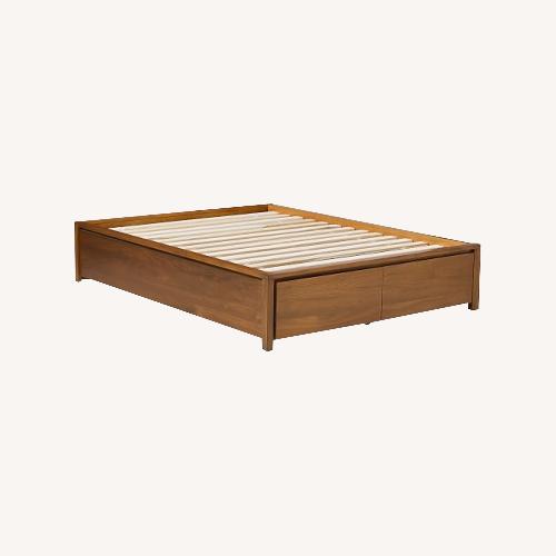Used West Elm Ansel Storage Bed, Dark Wood for sale on AptDeco