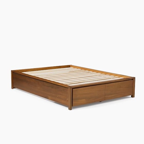 Used West Elm Ansel Storage Bed, Dark Wood for sale on AptDeco