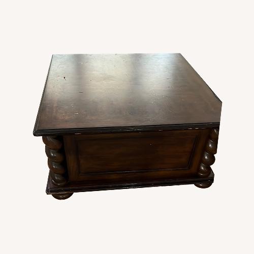 Used Dark Brown Wood Coffee Table for sale on AptDeco