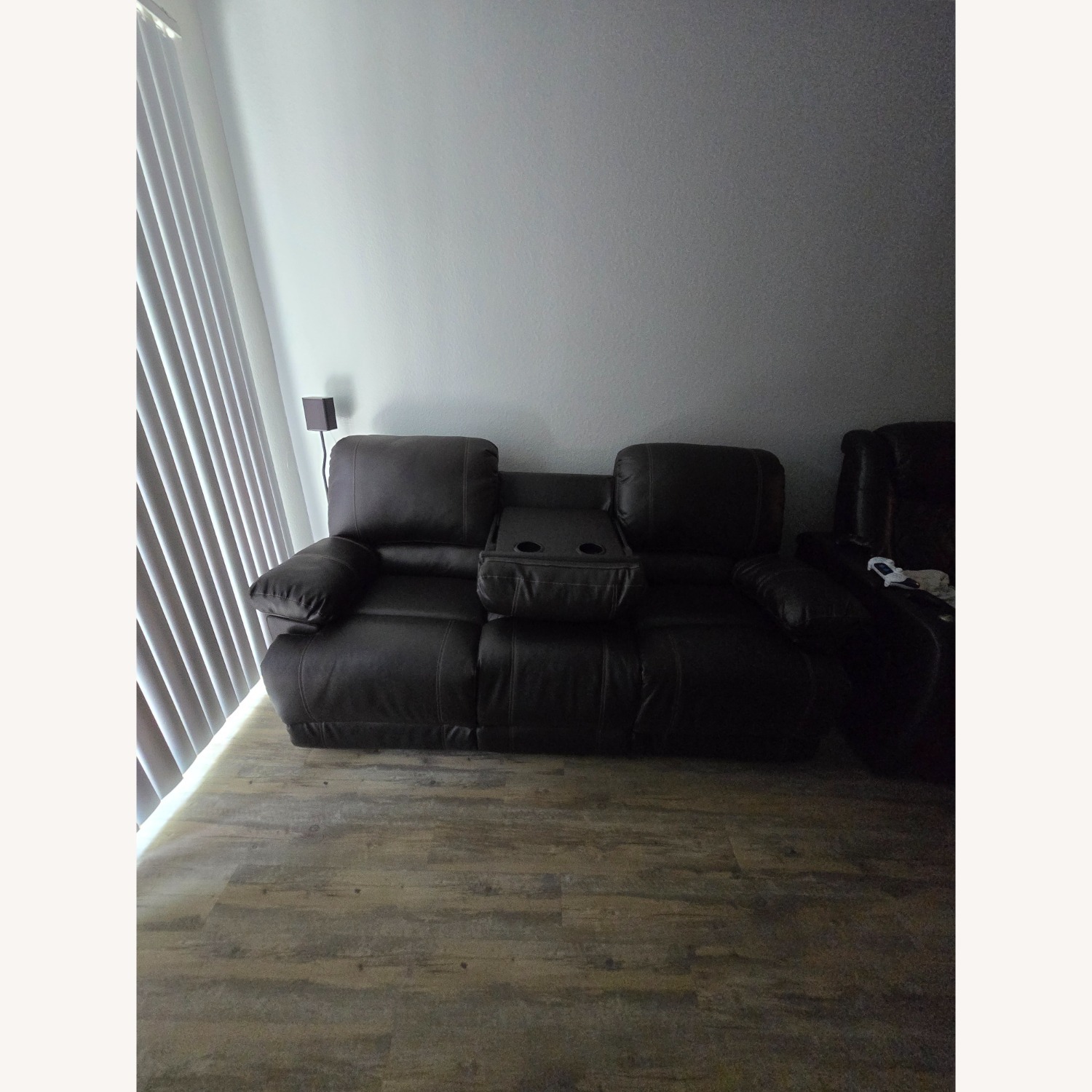 81" Leather Match Pillow Top Arm Reclining Sofa - image-5