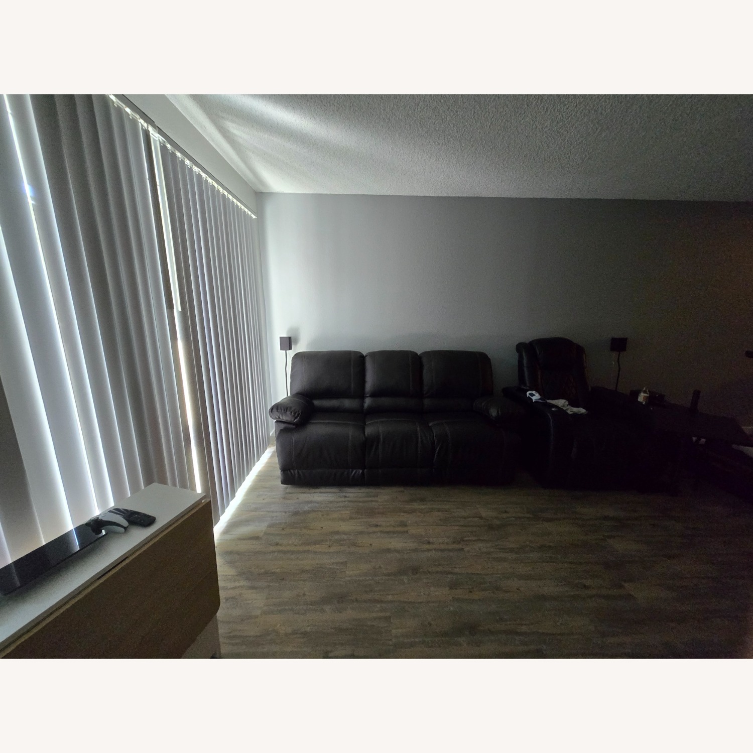 81" Leather Match Pillow Top Arm Reclining Sofa - image-3