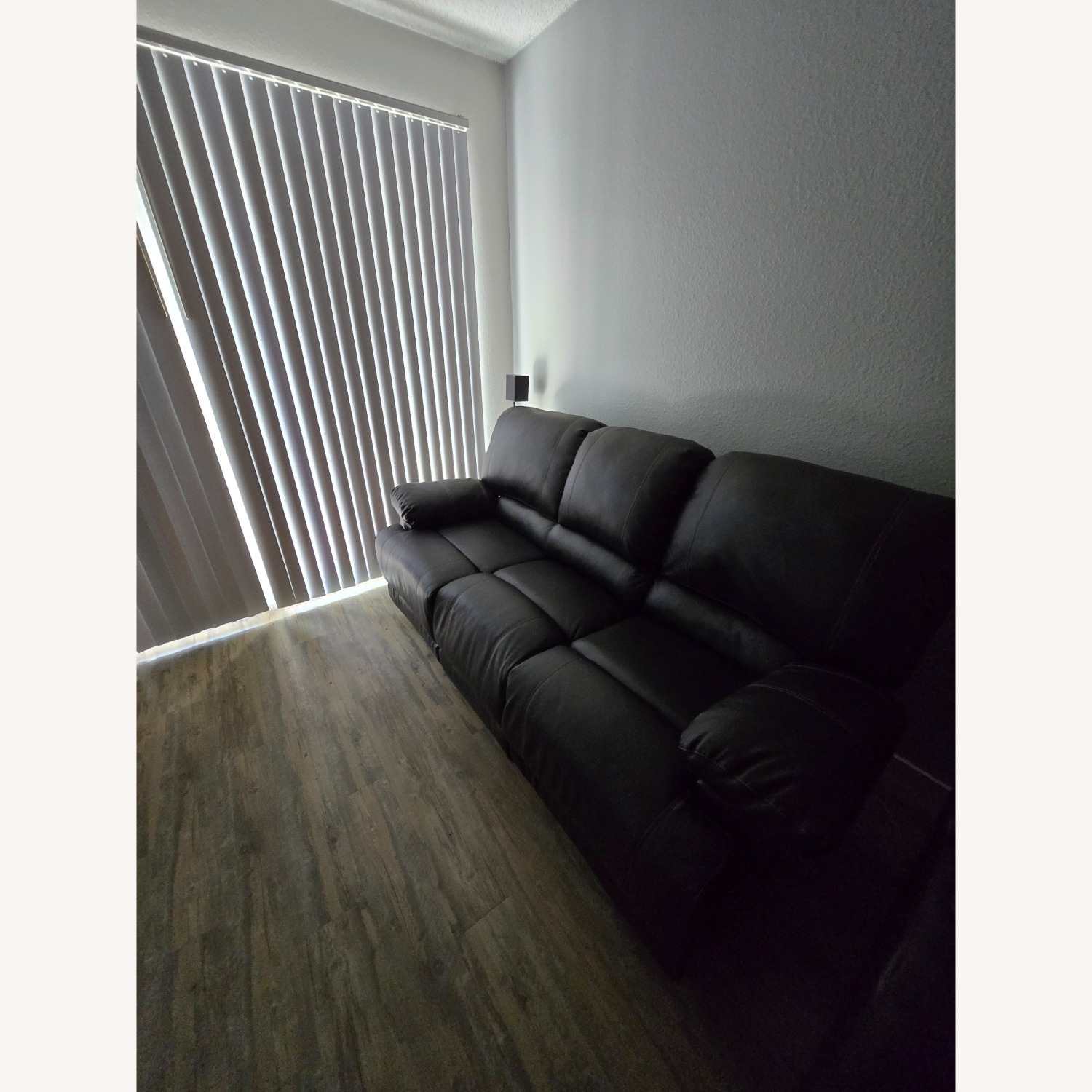 81" Leather Match Pillow Top Arm Reclining Sofa - image-2