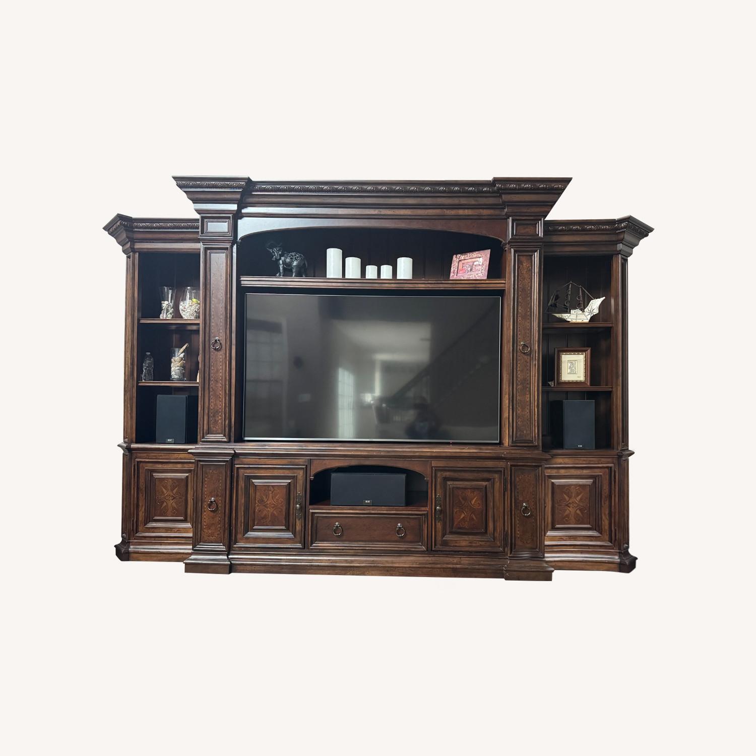 Huffman Koos Large Entertainment Center 4 Pc 75” TV - image-0