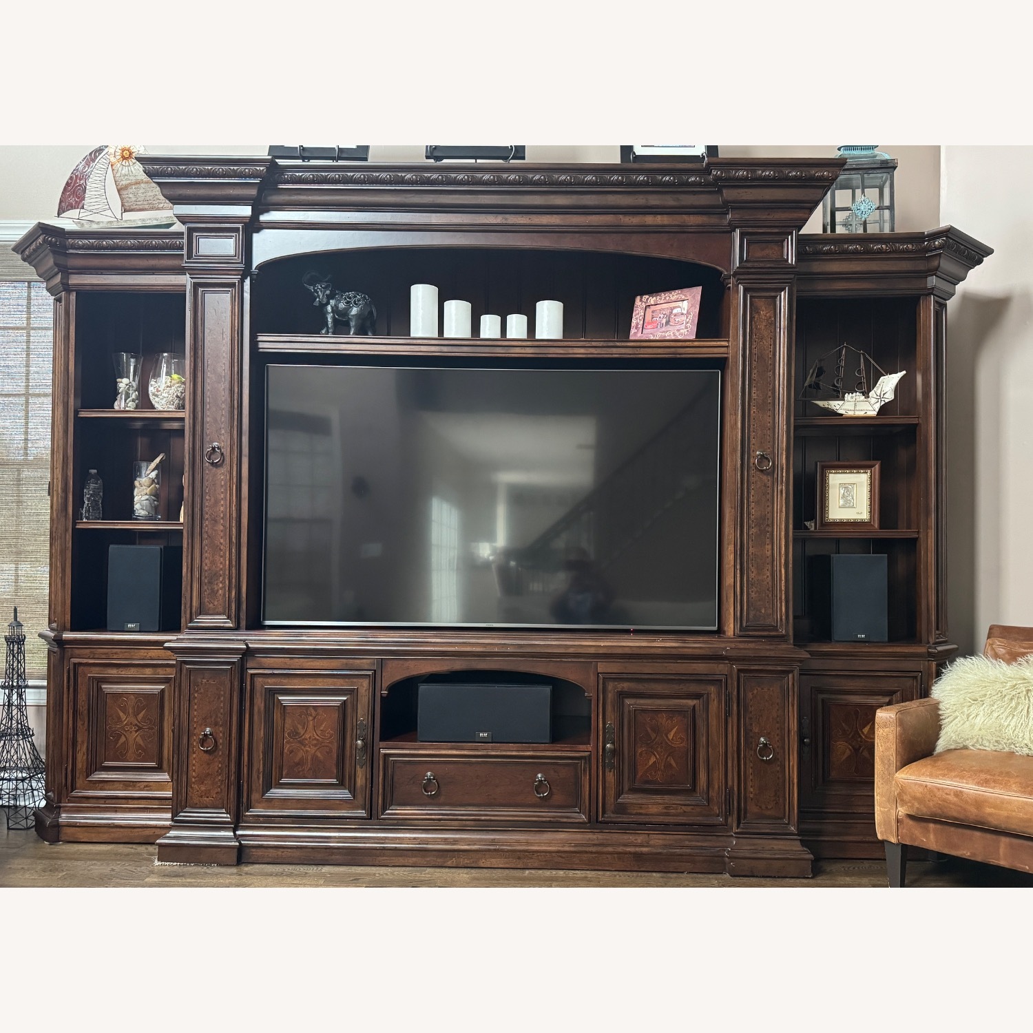 Huffman Koos Large Entertainment Center 4 Pc 75” TV - image-1