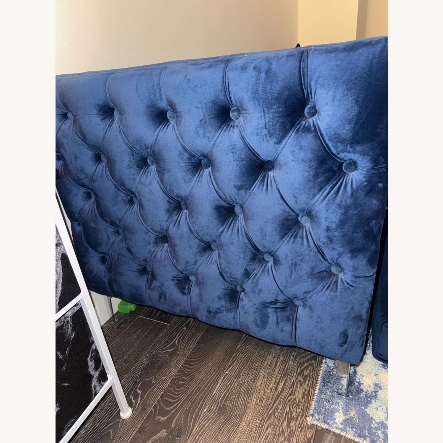 Wayfair Blue Velvet Sofa with Chaise - image-3