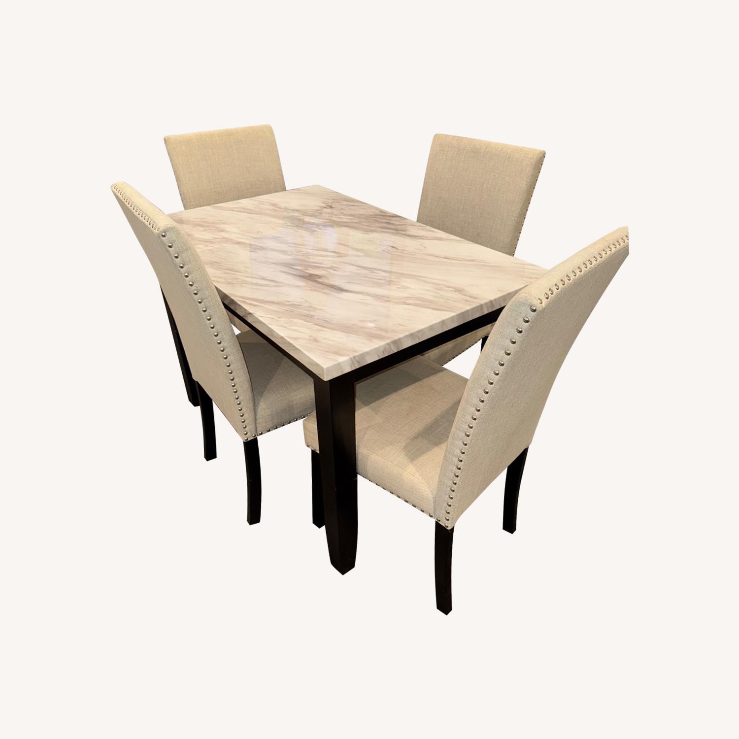 Marble 4 Seater Dining Set  - image-0