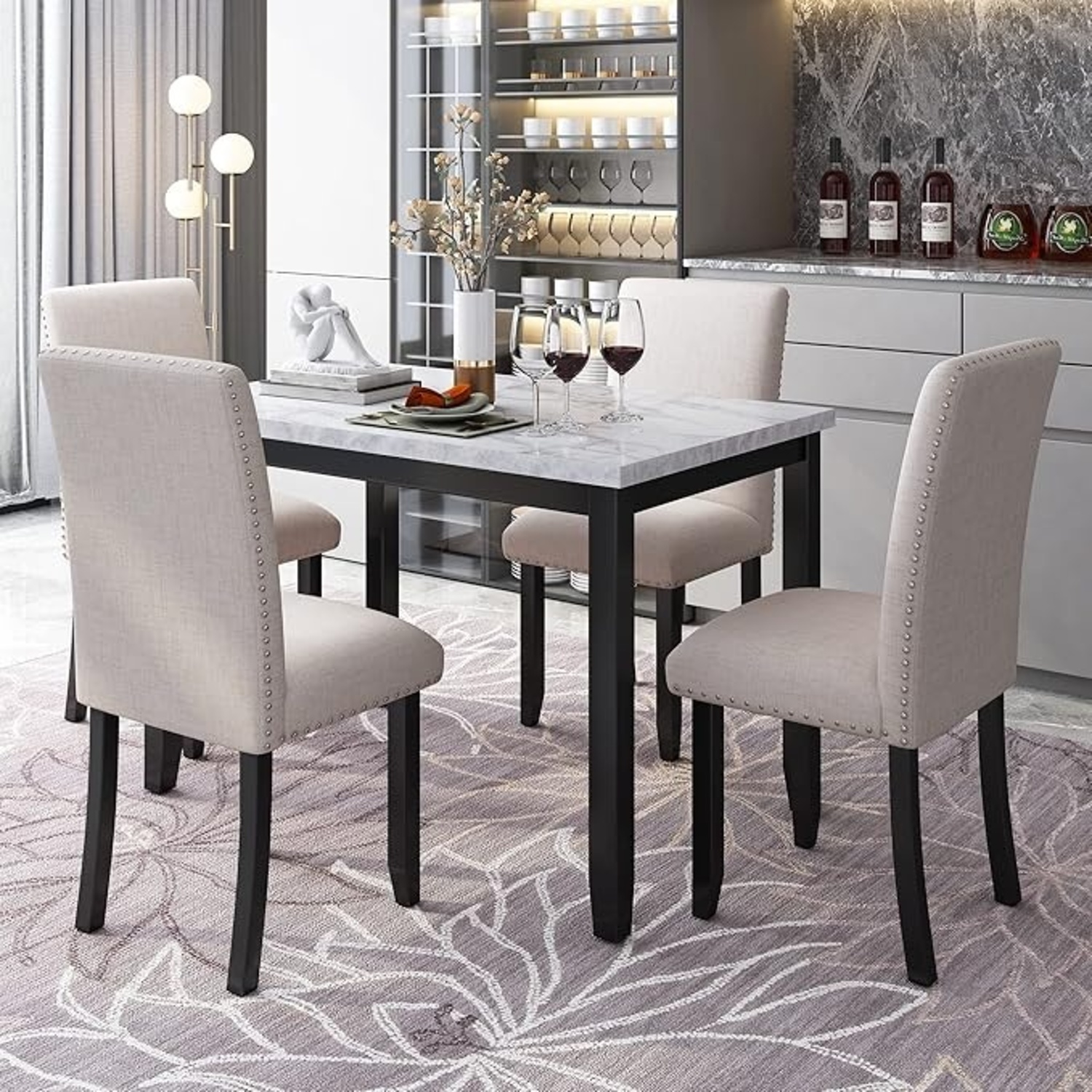 Marble 4 Seater Dining Set  - image-8