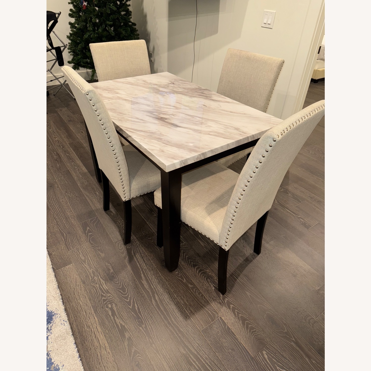 Marble 4 Seater Dining Set  - image-1