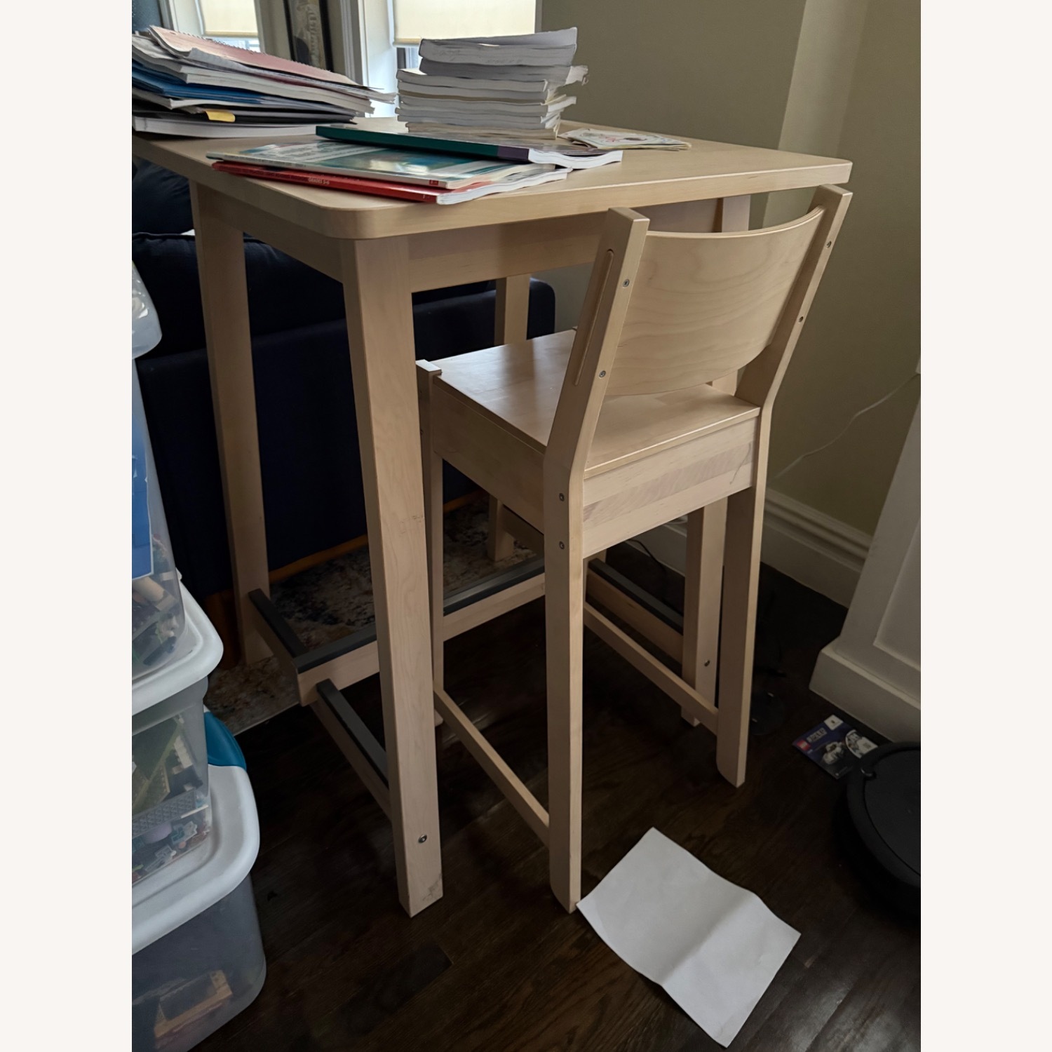 IKEA Norraker High Table and Chair - image-1