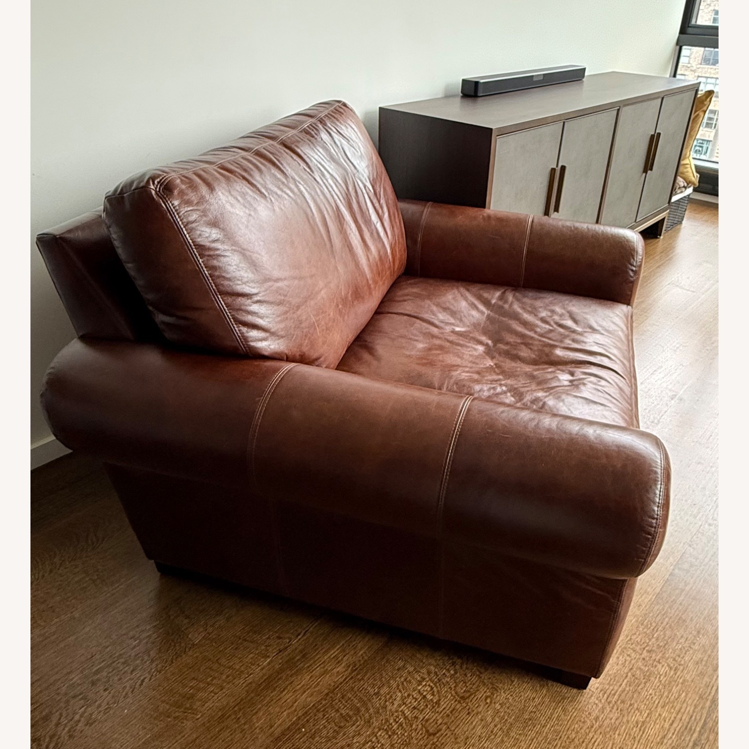 Oversized Leather Chair - image-2