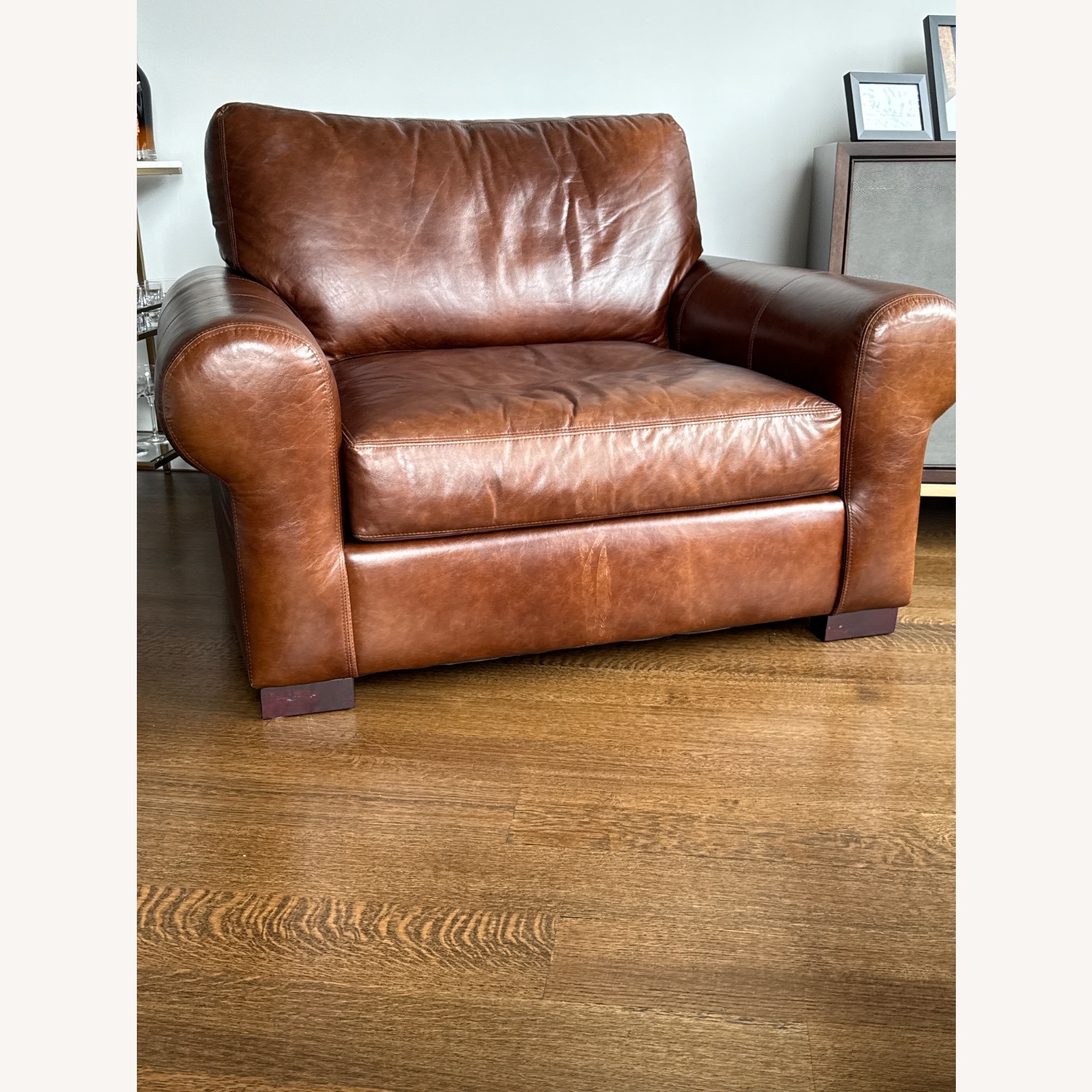 Oversized Leather Chair - image-3