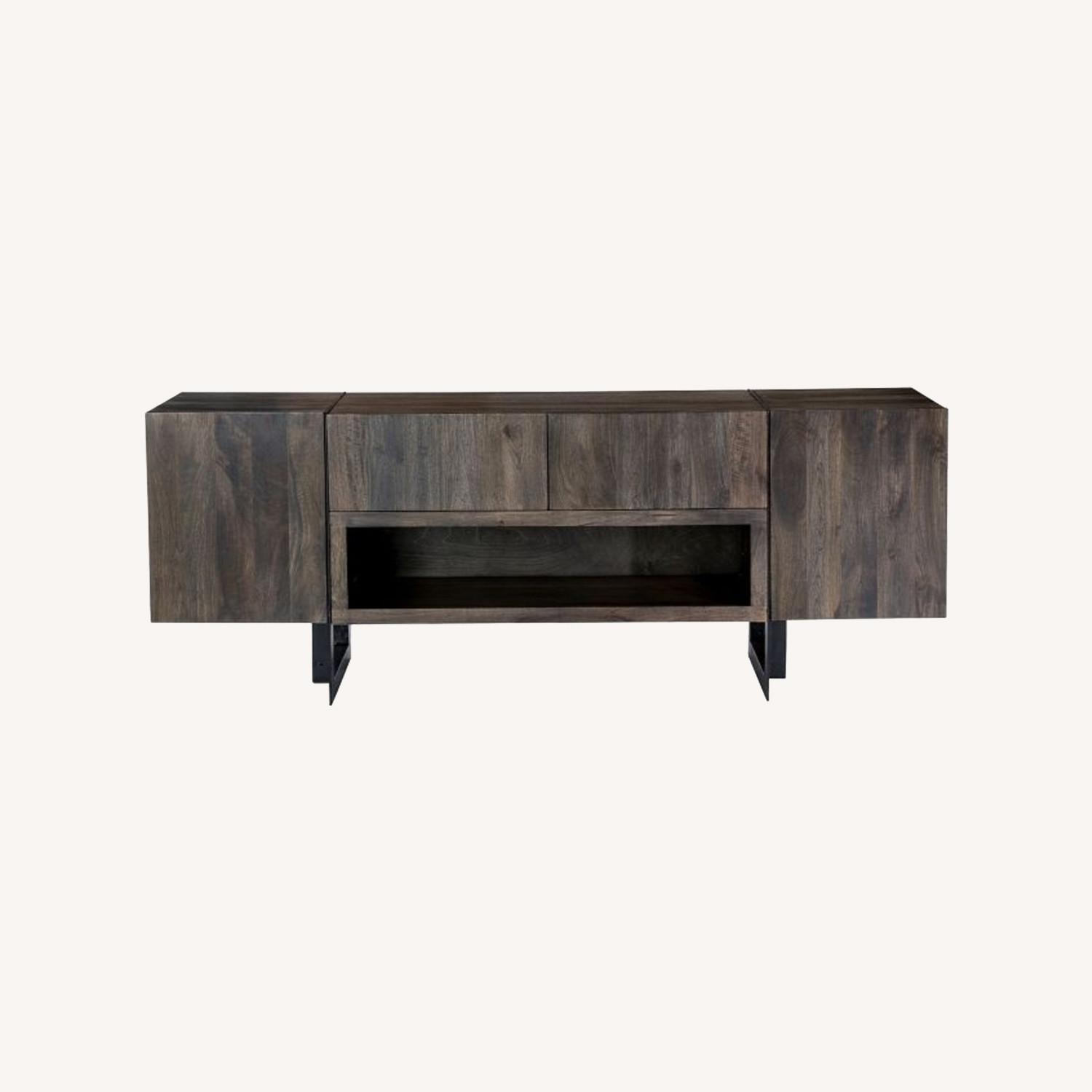 West Elm Modern Solid Wood & Iron Media Console - image-0