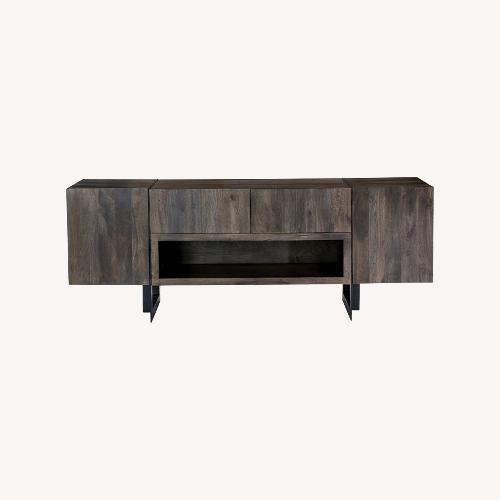 Used West Elm Modern Solid Wood & Iron Media Console for sale on AptDeco