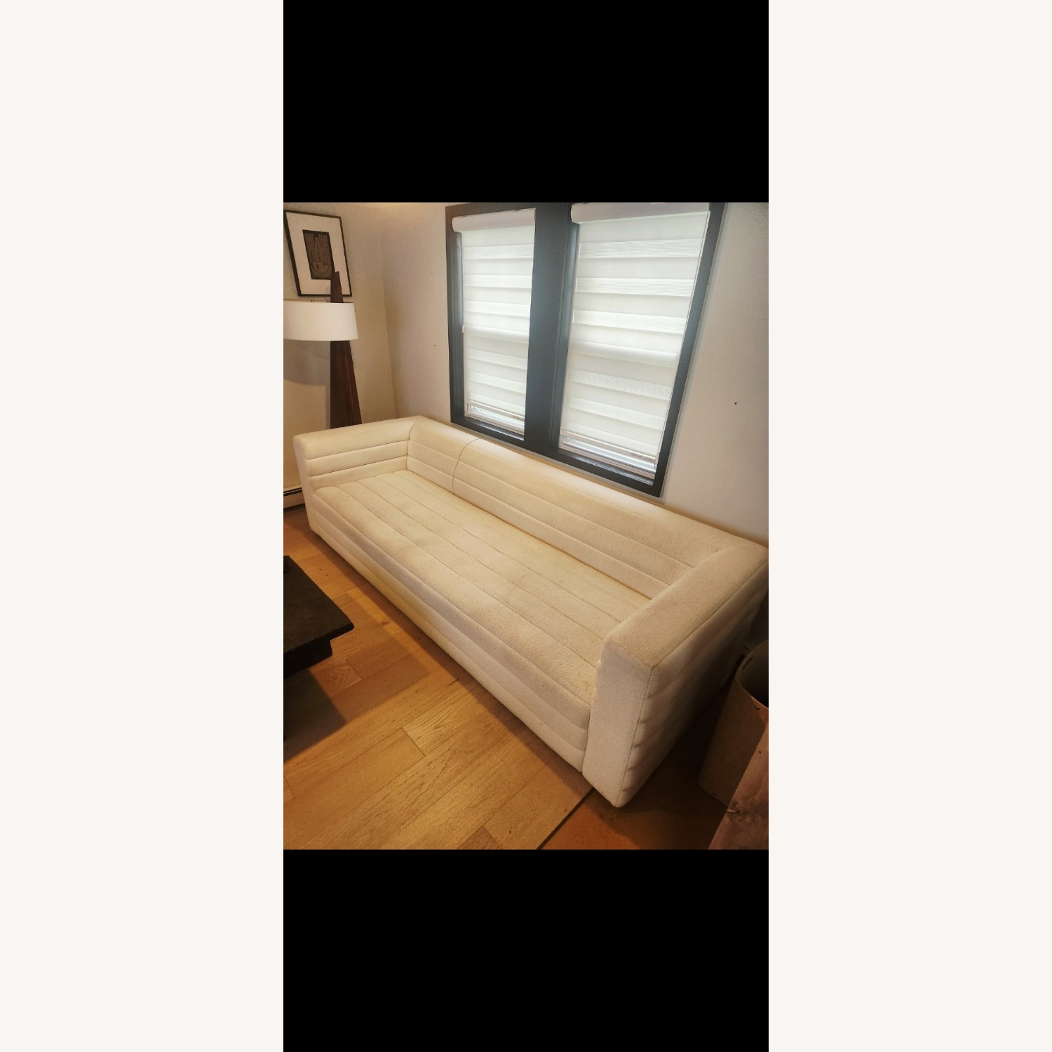 Strato Channeled Ivory Sofa 103” - image-1