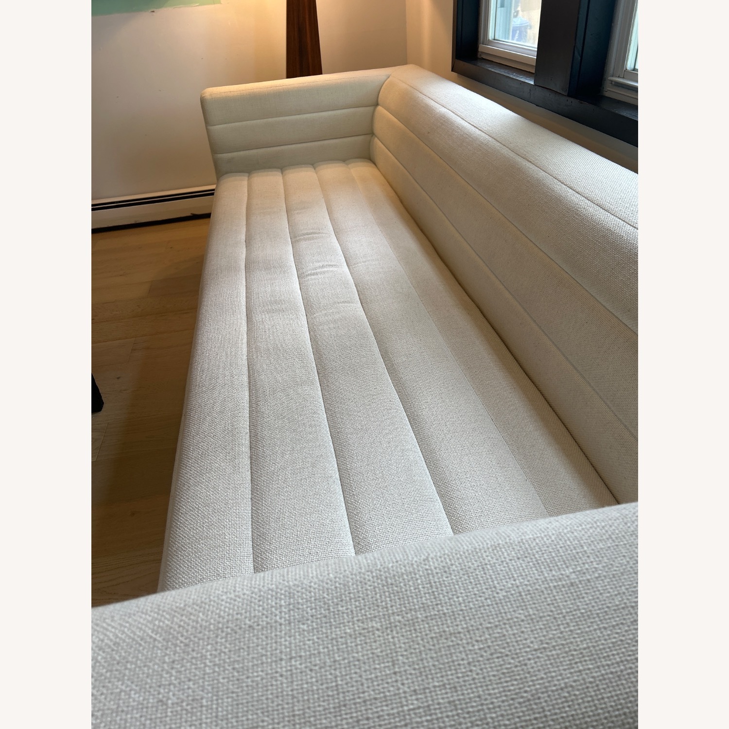 Strato Channeled Ivory Sofa 103” - image-3