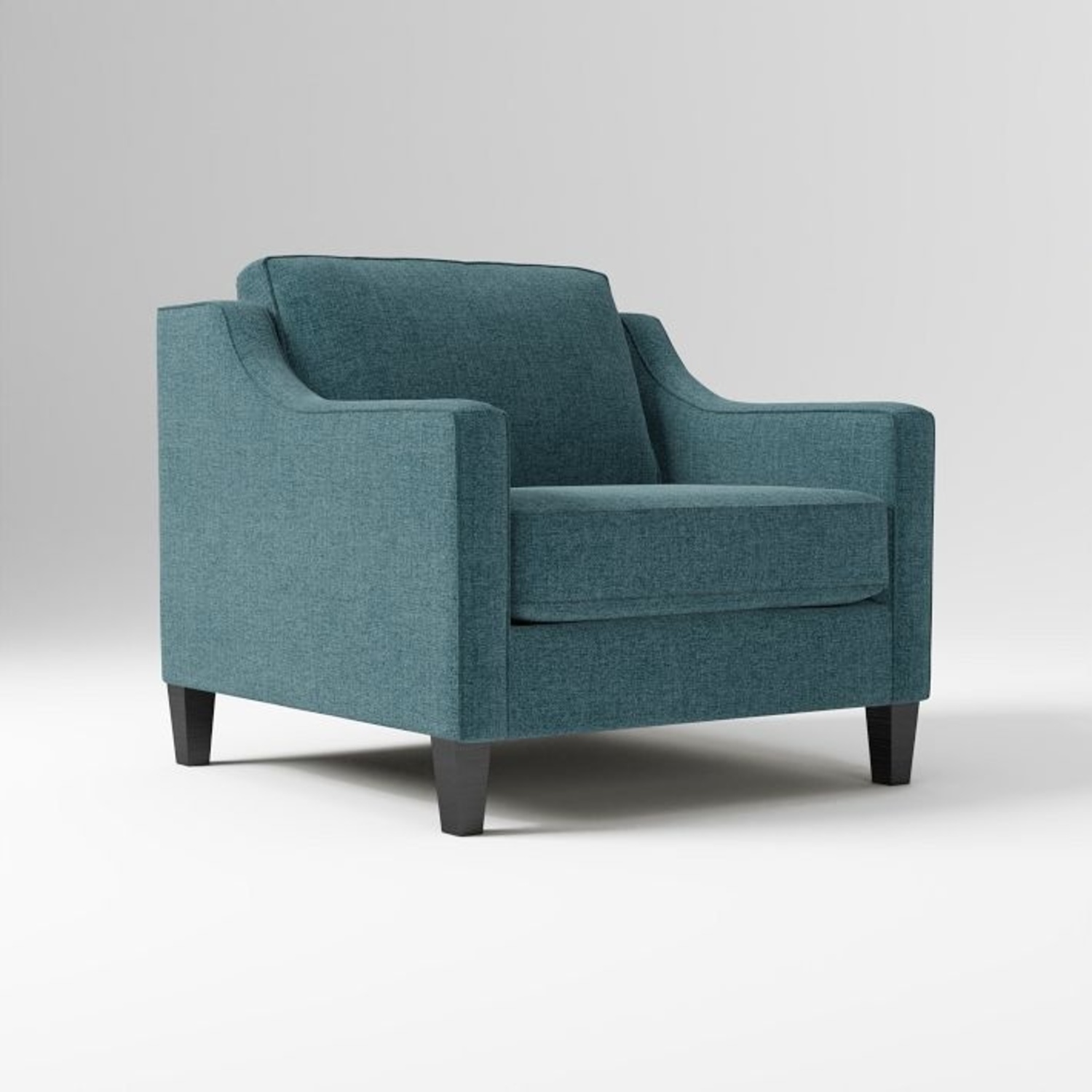 West Elm Paidge Blue Lagoon Armchair - image-5