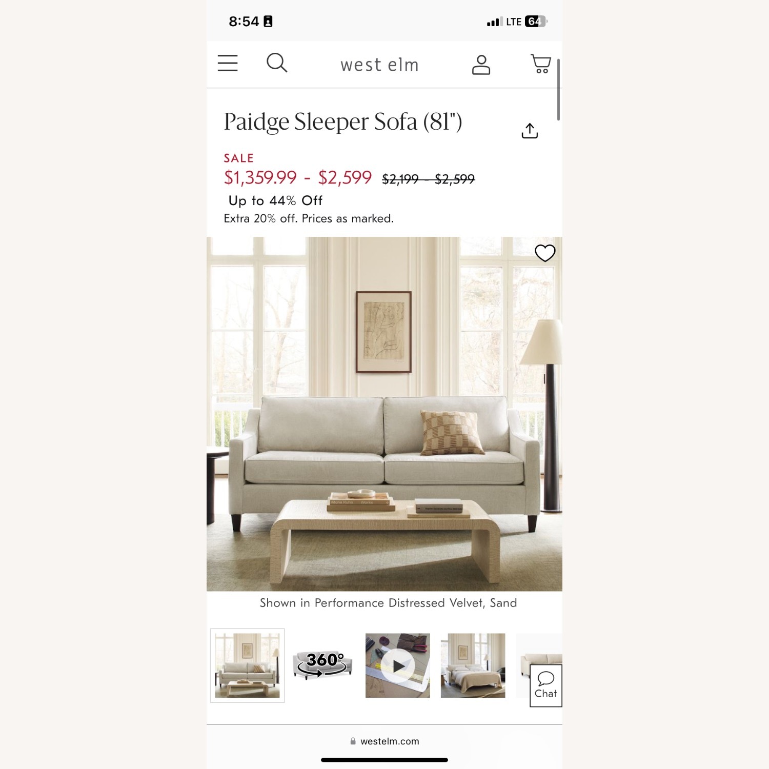 Paidge Sleeper Sofa (81") - image-3