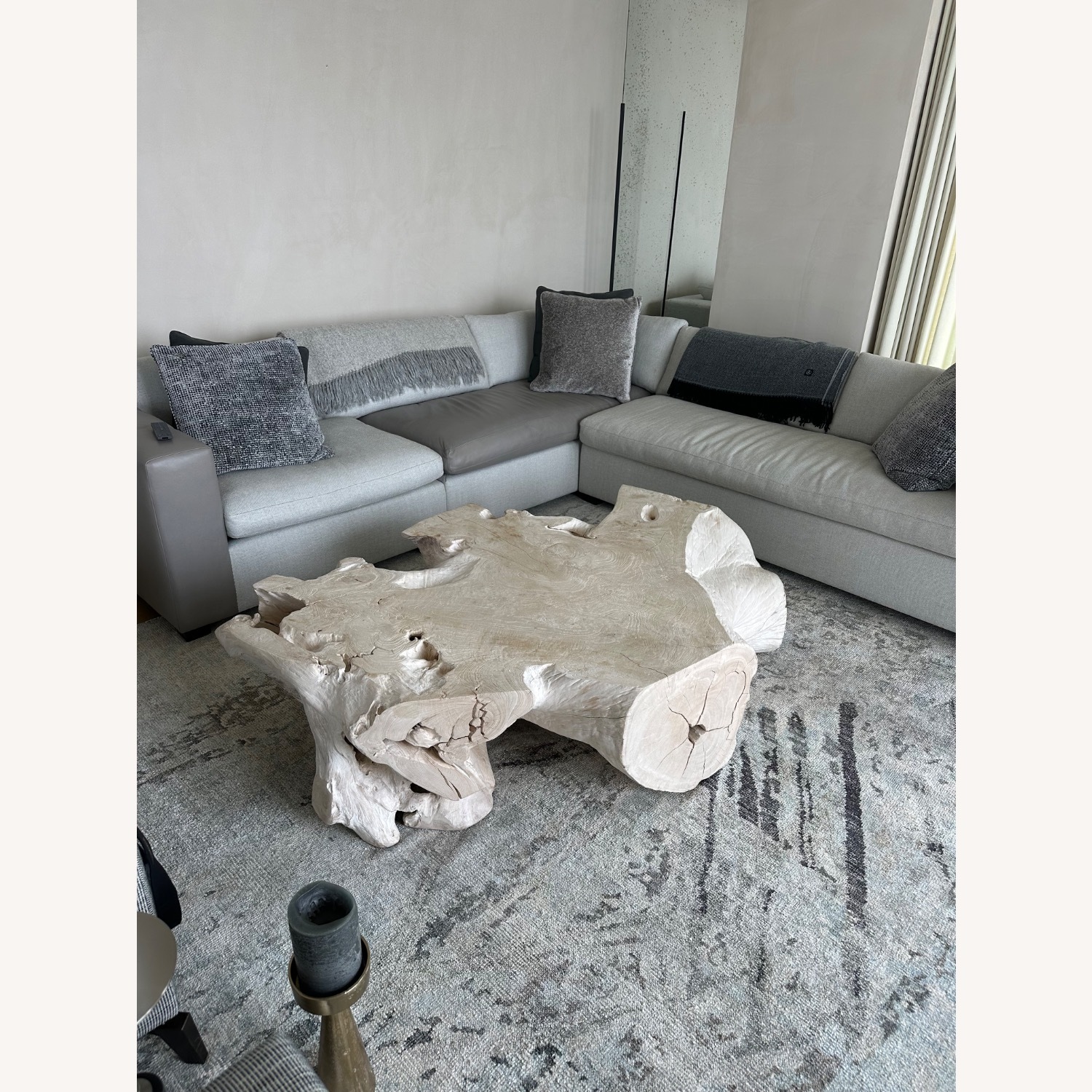 Urban Zen Bleached Teak Coffee Table - image-8