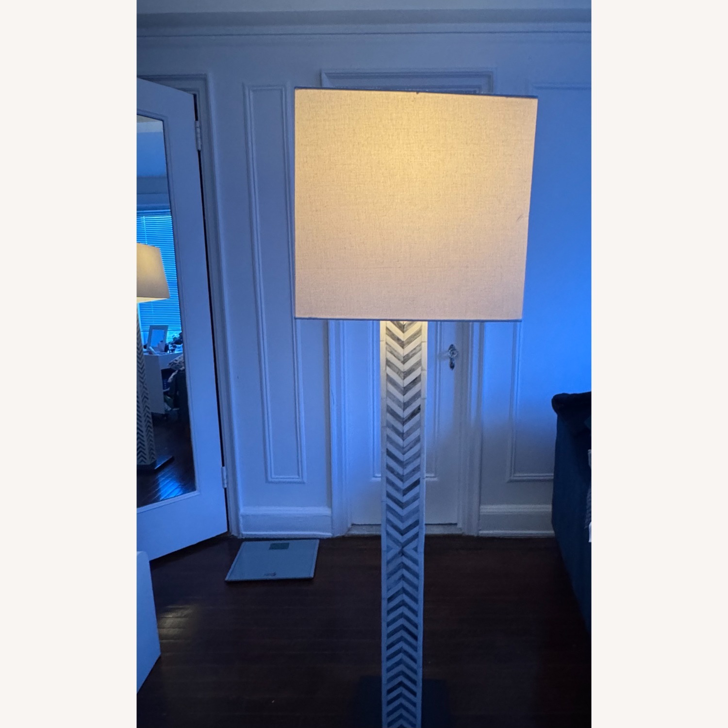 West Elm Parsons Bone Pillar Floor Lamp - image-4