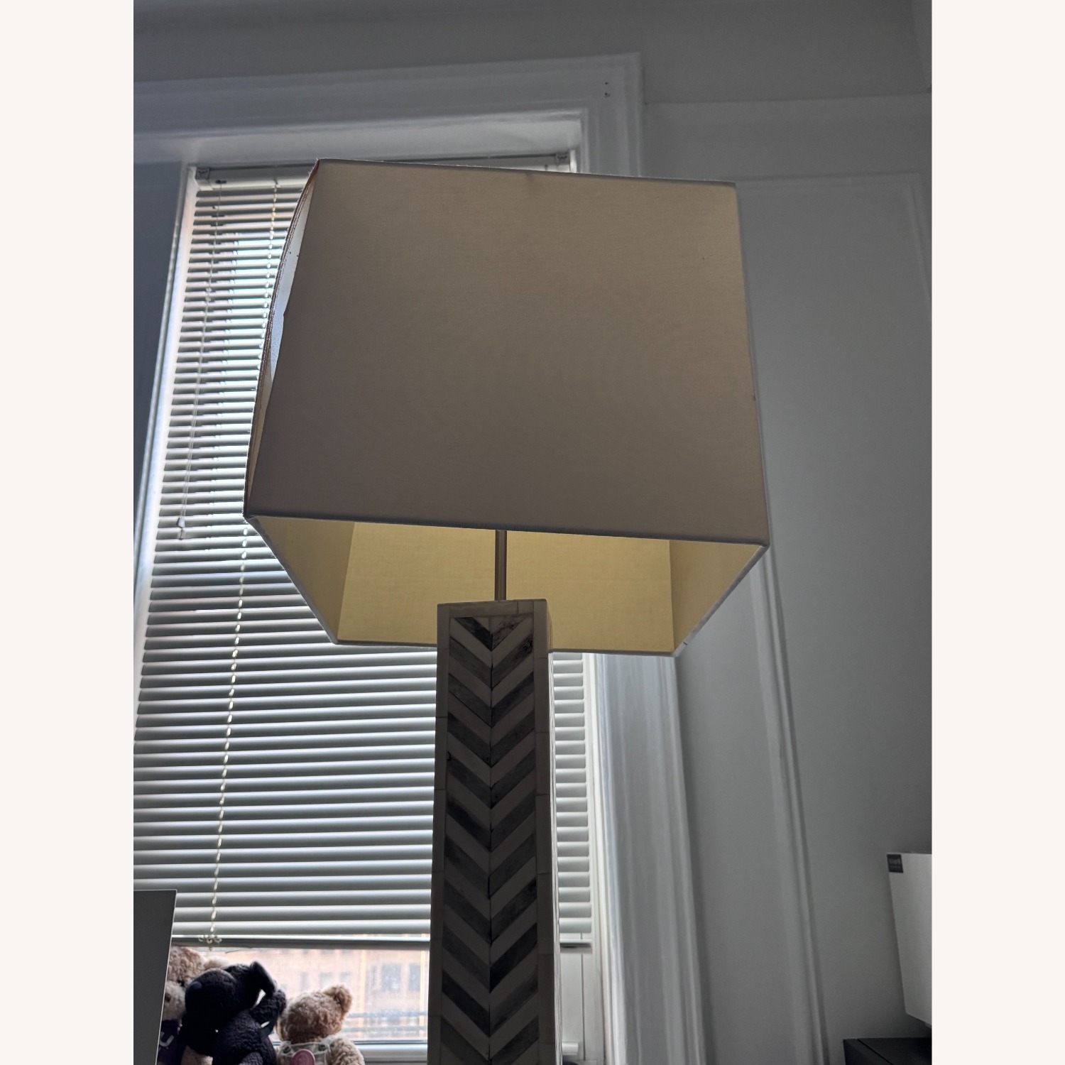 West Elm Parsons Bone Pillar Floor Lamp - image-2