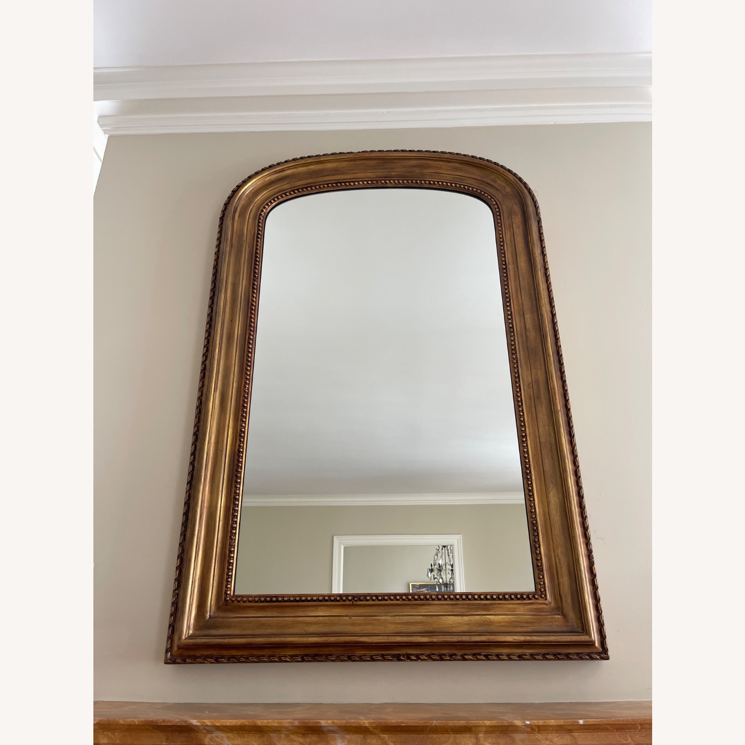 Restoration Hardware Gilt Arched Mirror - image-1