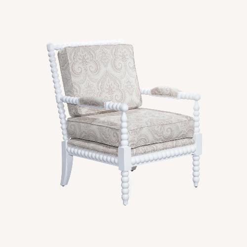 Used 2 Spindle Accent Chairs White Cushions for sale on AptDeco