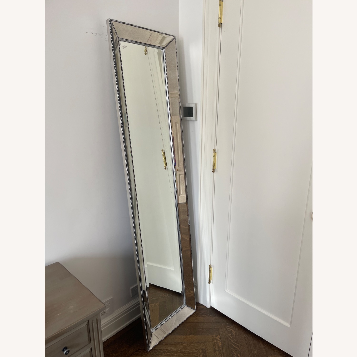 Antiqued Glass Molded Floor Mirror - image-2