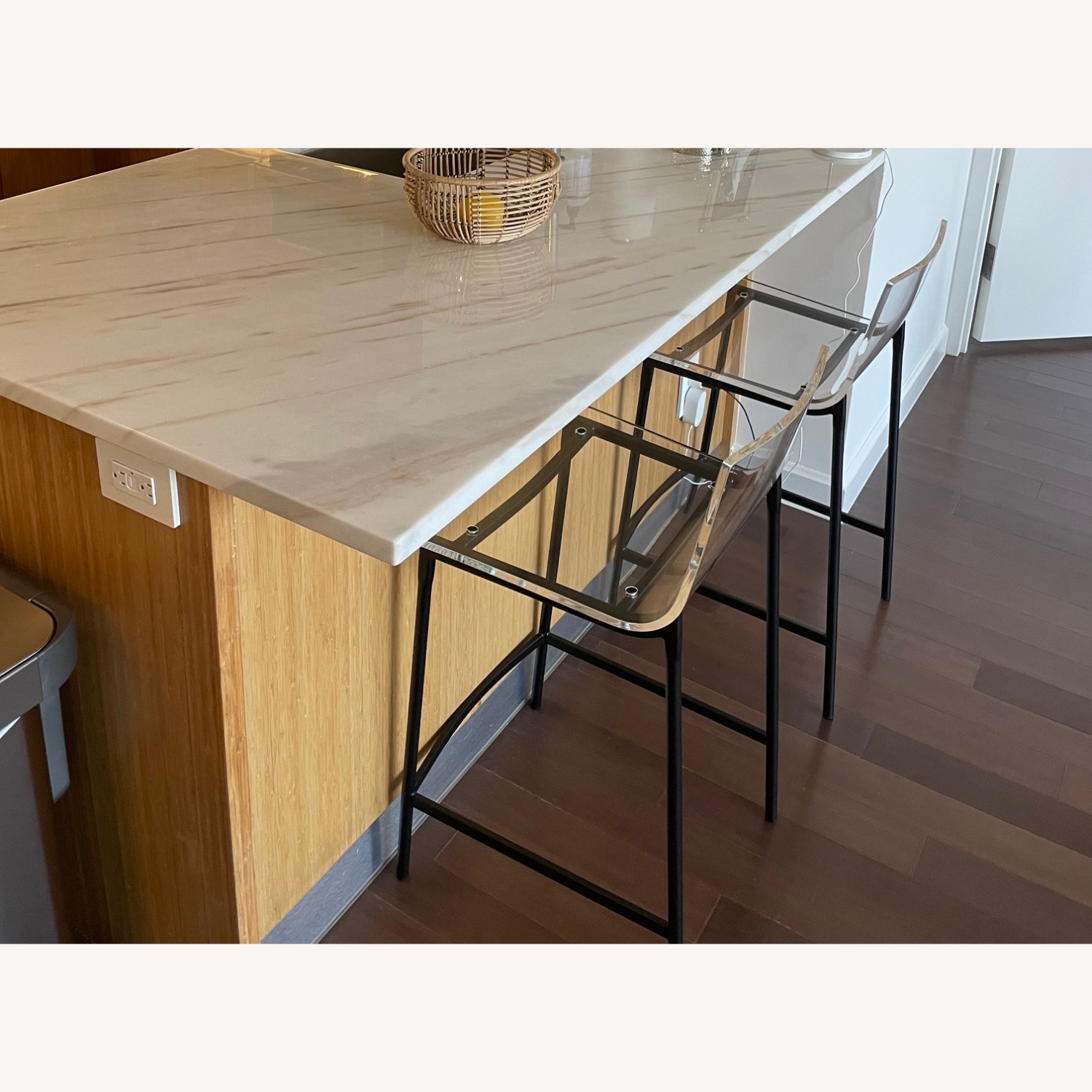 CB2 Chiaro Clear Acrylic Counter Stools - image-1