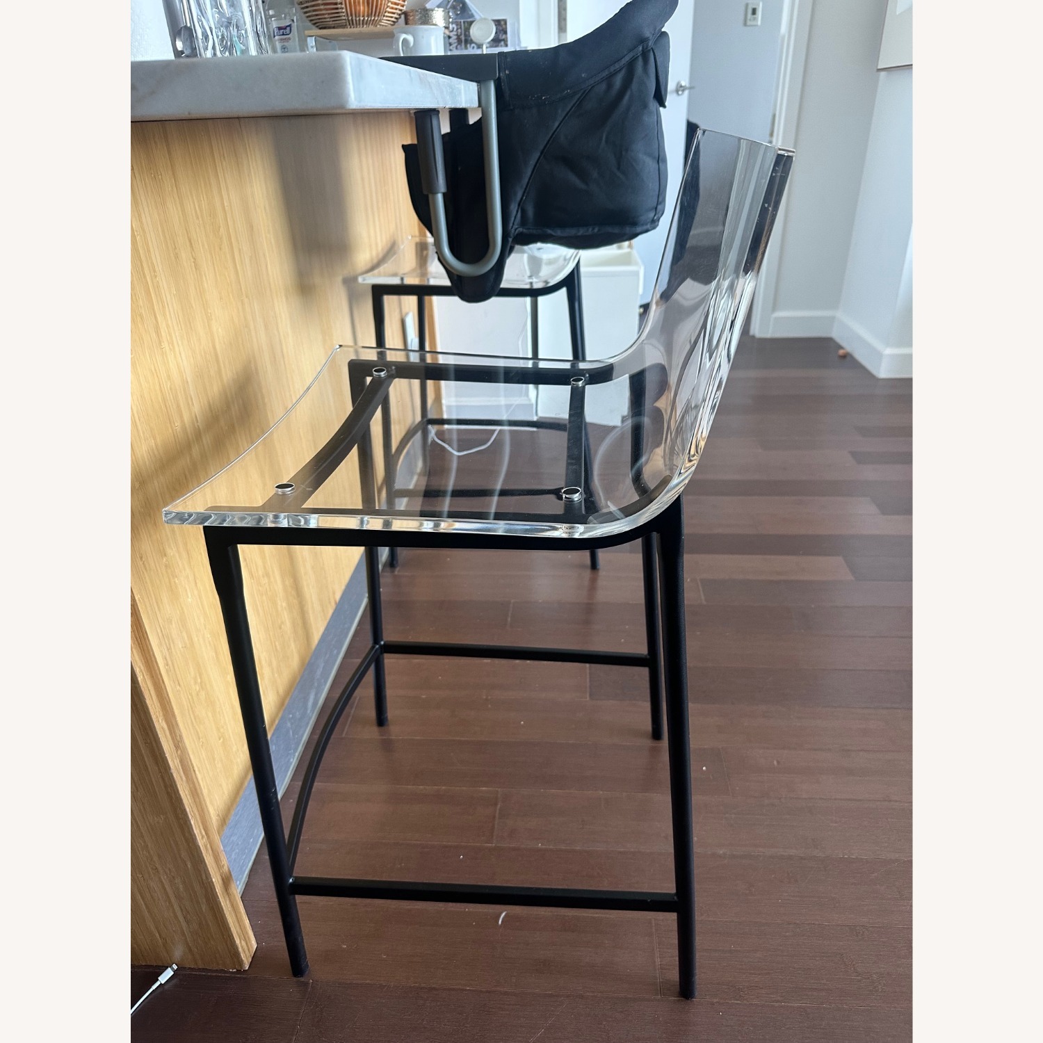 CB2 Chiaro Clear Acrylic Counter Stools - image-3