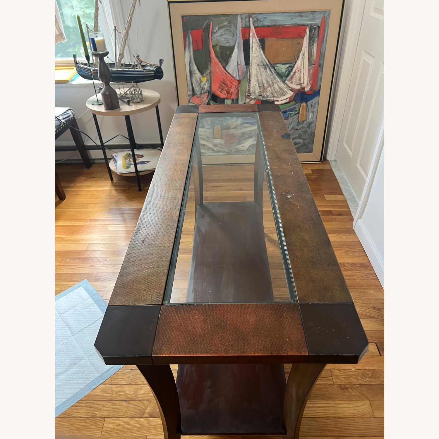 Pier 1 Imports Metal and Wood Side Table  - image-6