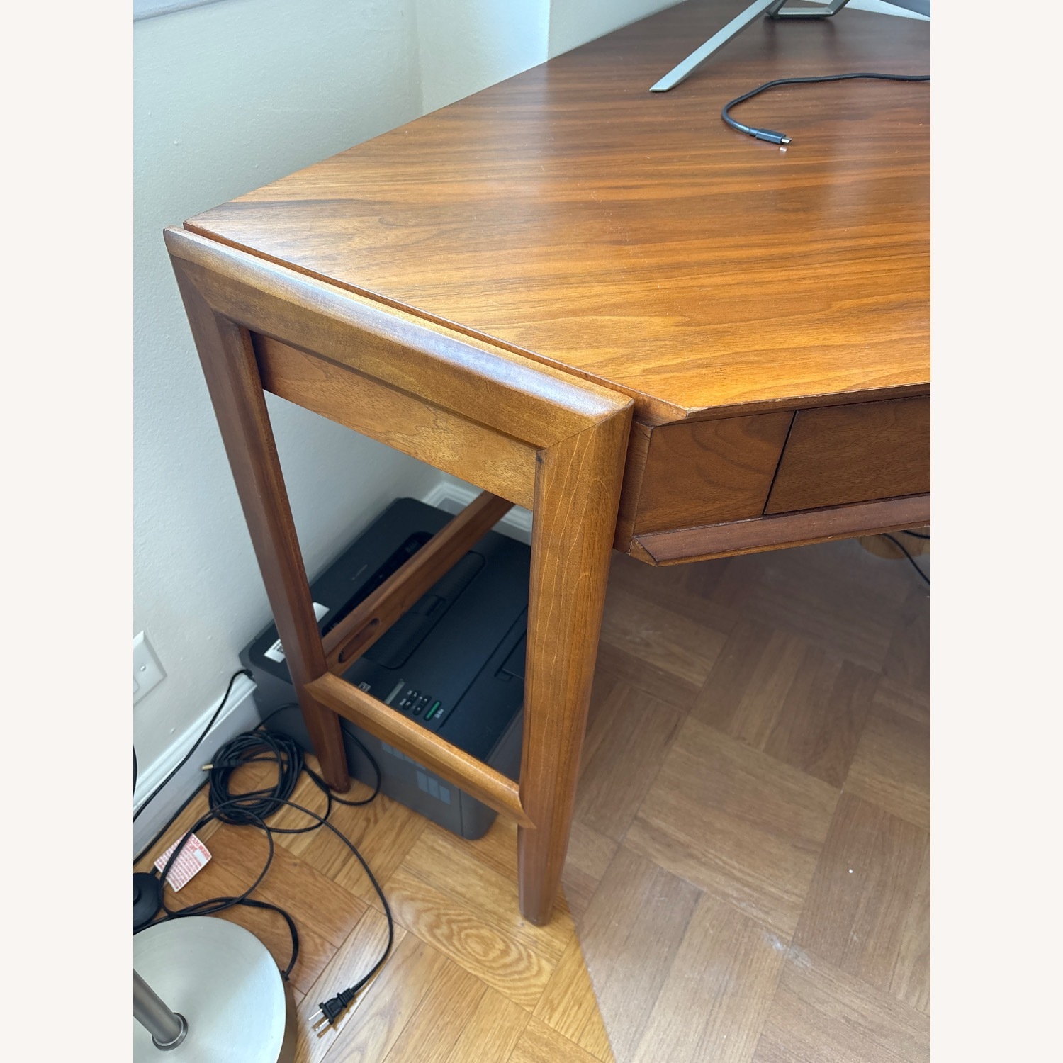 Crate & Barrel Tate Walnut Corner Desk - image-2