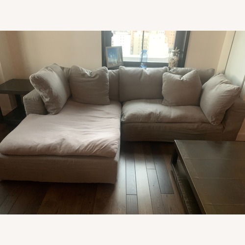 Used Restoration Hardware Cloud Left-Arm Sofa Chaise Bench Seat Sectional for sale on AptDeco