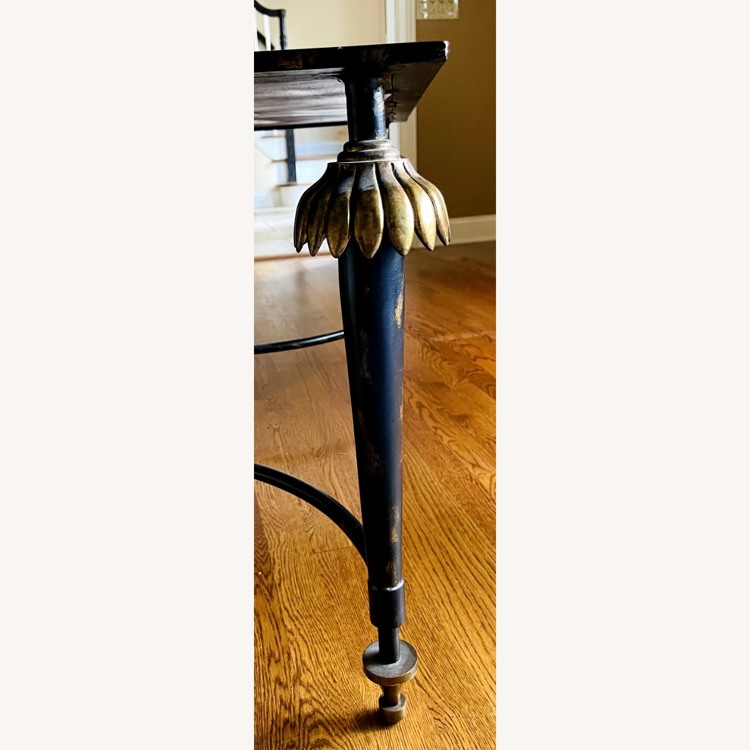 LaBARGE Black Iron & Glass Coffee Table - image-3