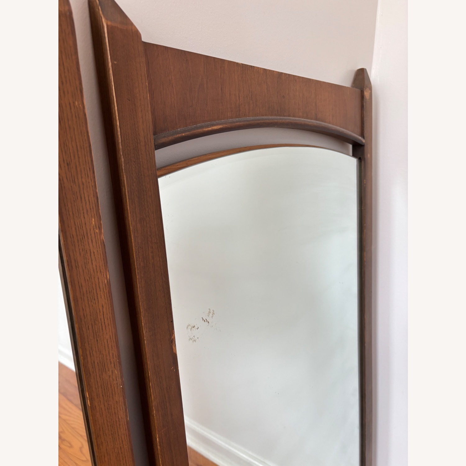 Antique Wood Mirror - image-6