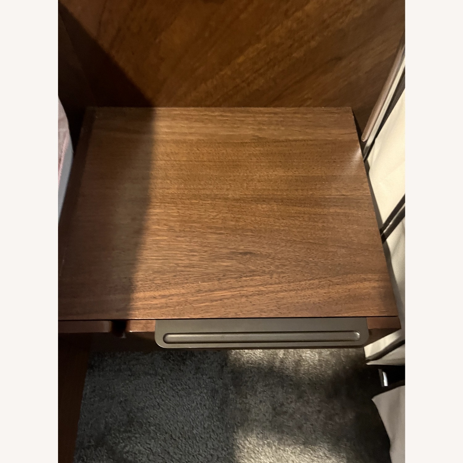 Article Nera Queen Bed Frame with Nightstands Set Walnut - image-3