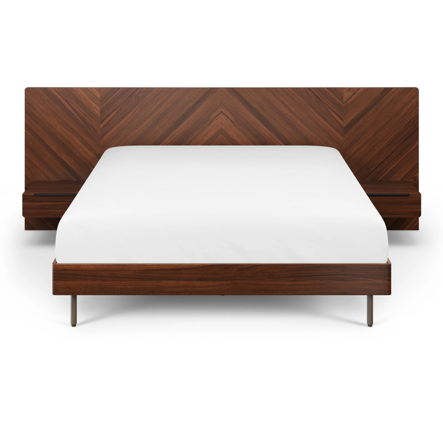 Article Nera Queen Bed Frame with Nightstands Set